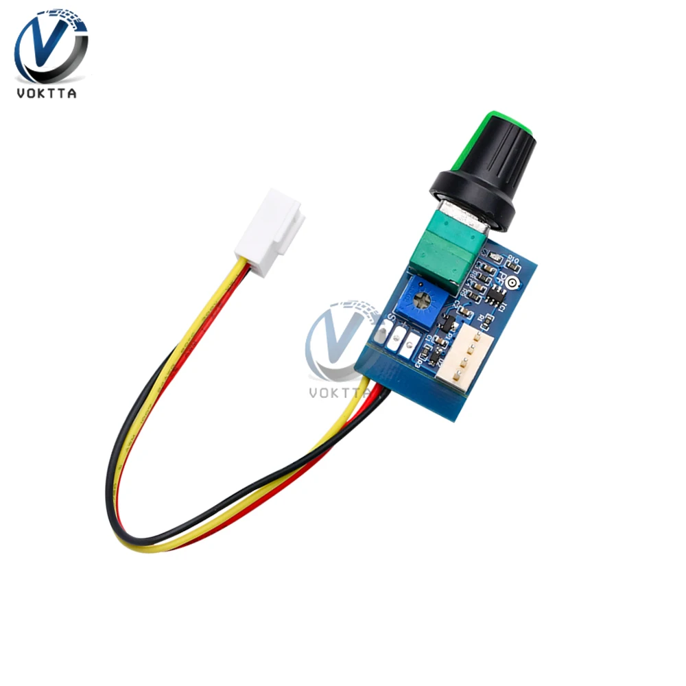 DC 12V PWM Motor Speed Controller Manual Four-Wire Adjustable Switch PWM Fan Governor With Knob Switch 3P Plug