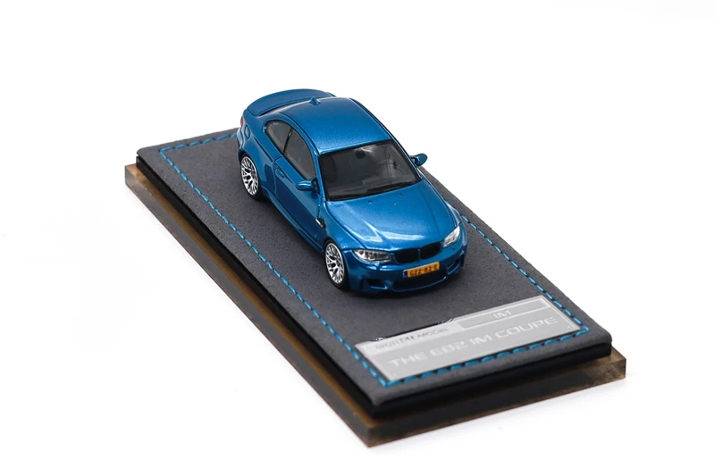 MORTAL 1:64 1M Coupe bleu/gris, modèle de voiture miniature en métal moulé sous pression, cadeaux