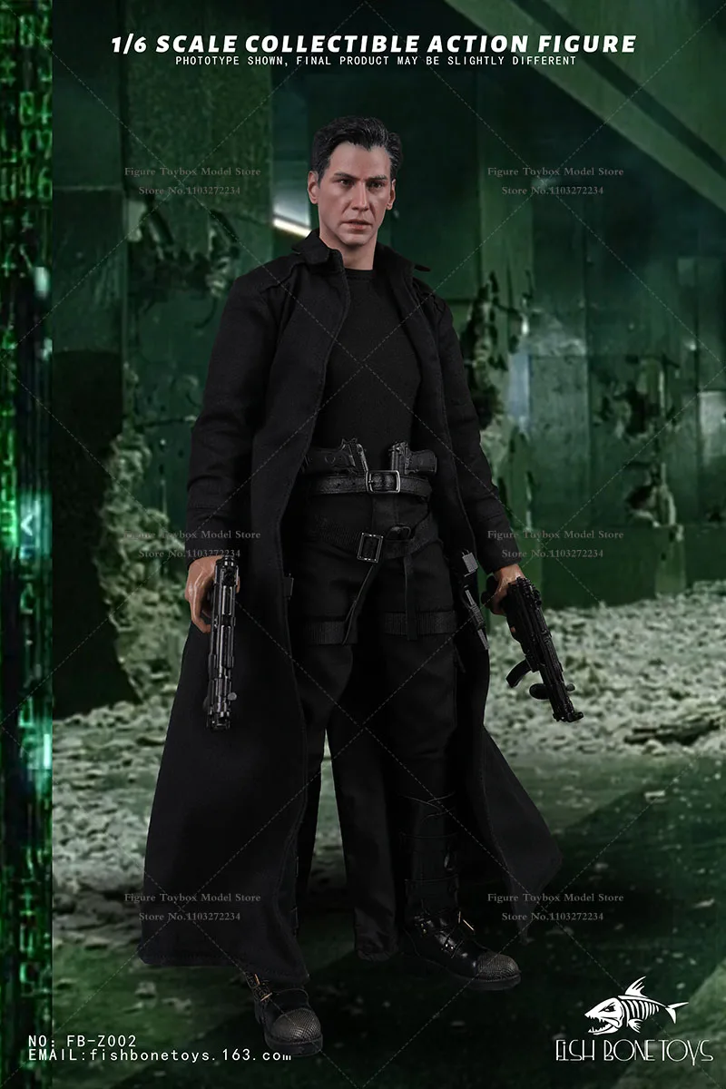 FISH BONETOYS FB-Z002 1/6 Scale Keanu Reeves Movable Soldier Model The Matrix Movie Role Simulation 12