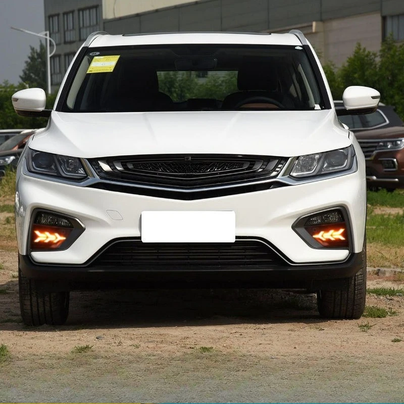 For Geely Coolray 2019 Daytime running lights flow and turn. Front fog lights for daytime driving modification