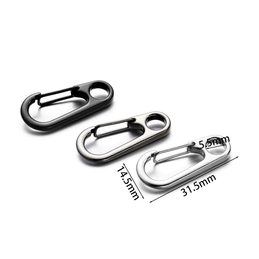 5/10pcs Lobster Clasp Buckle Keychain Carabiners Outdoor Camping Buckles 13x34mm Alloy Spring Snap Hooks Keychains Tool Clips