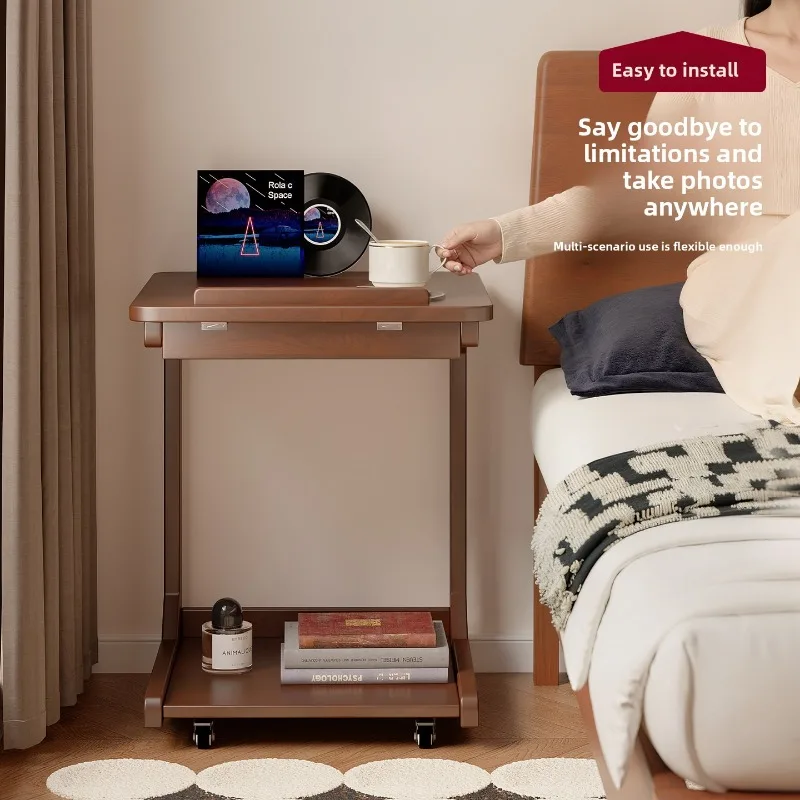 Bedside Table Alternative Small Movable Nightstand Bedroom Storage Rack 2026 New Model Nightstands for Bedroom Furniture