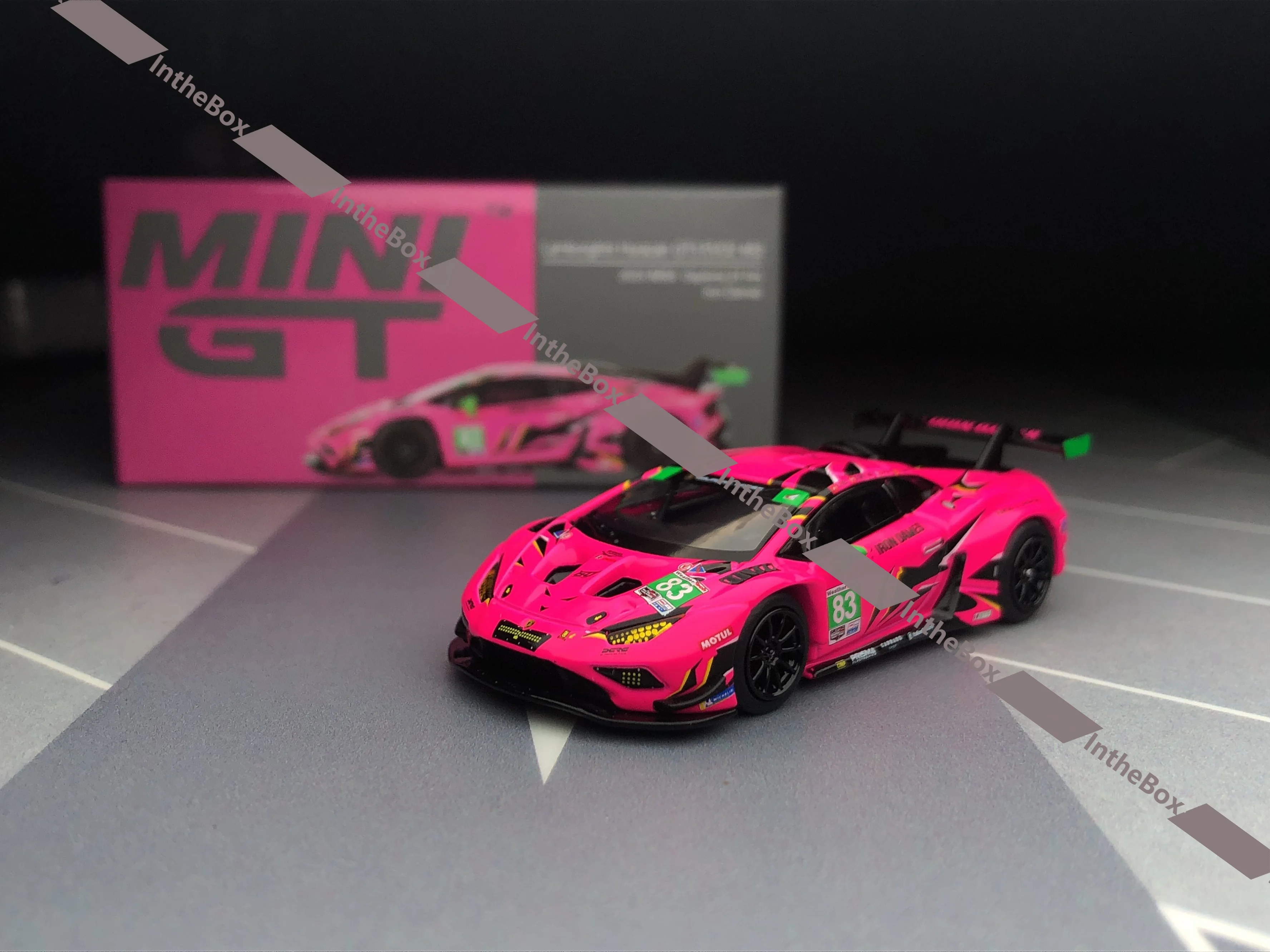 DEC2024 Mini GT # 772 Huracán GT3 EVO2 # 83 Iron Dames IMSA Daytona DIECAST Model Autocollectie Limited Edition Hobby Speelgoed