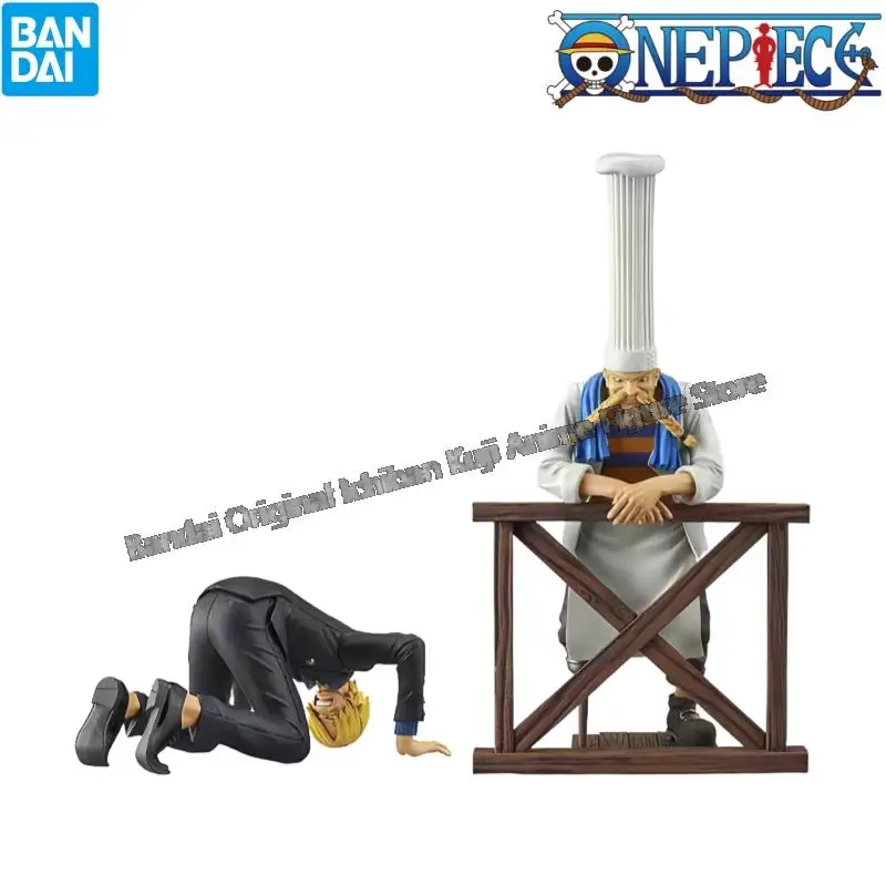 

In Stock Bandai Original Box Garage Kit One Piece Sanji Zeff Iconic Scene Combination Anime Characters Original Action Figure