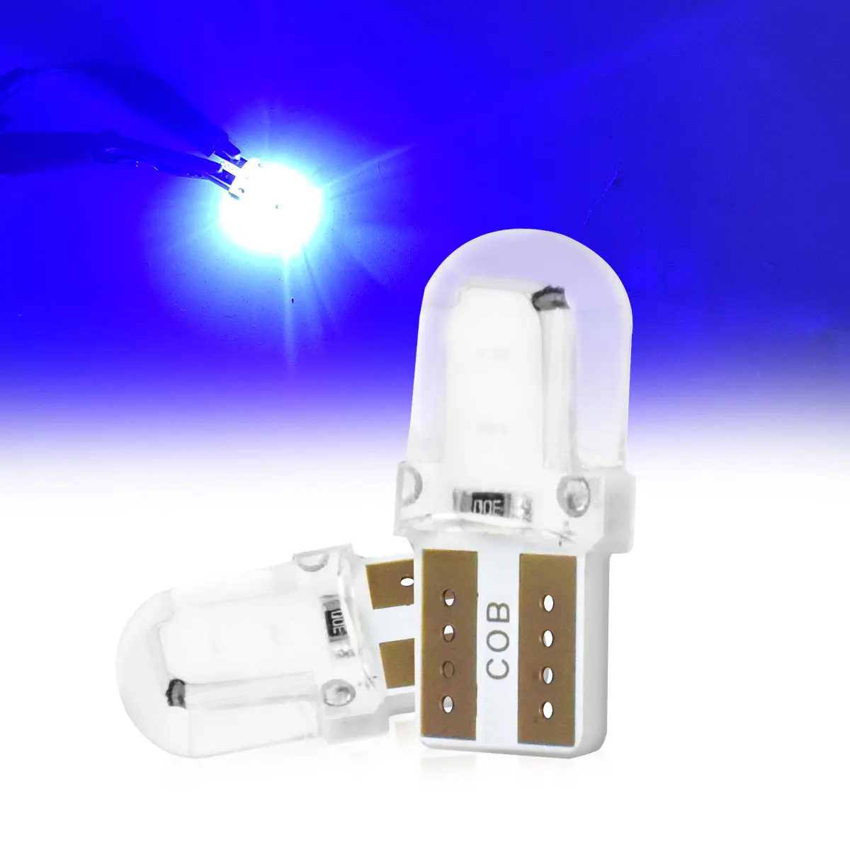 2/10/20 Stück ultrahelle 360-Grad-Beleuchtung T10 W5W 168 COB-LED-Signale für Auto-Seitensignal-Blinker, Brems-Leselampen