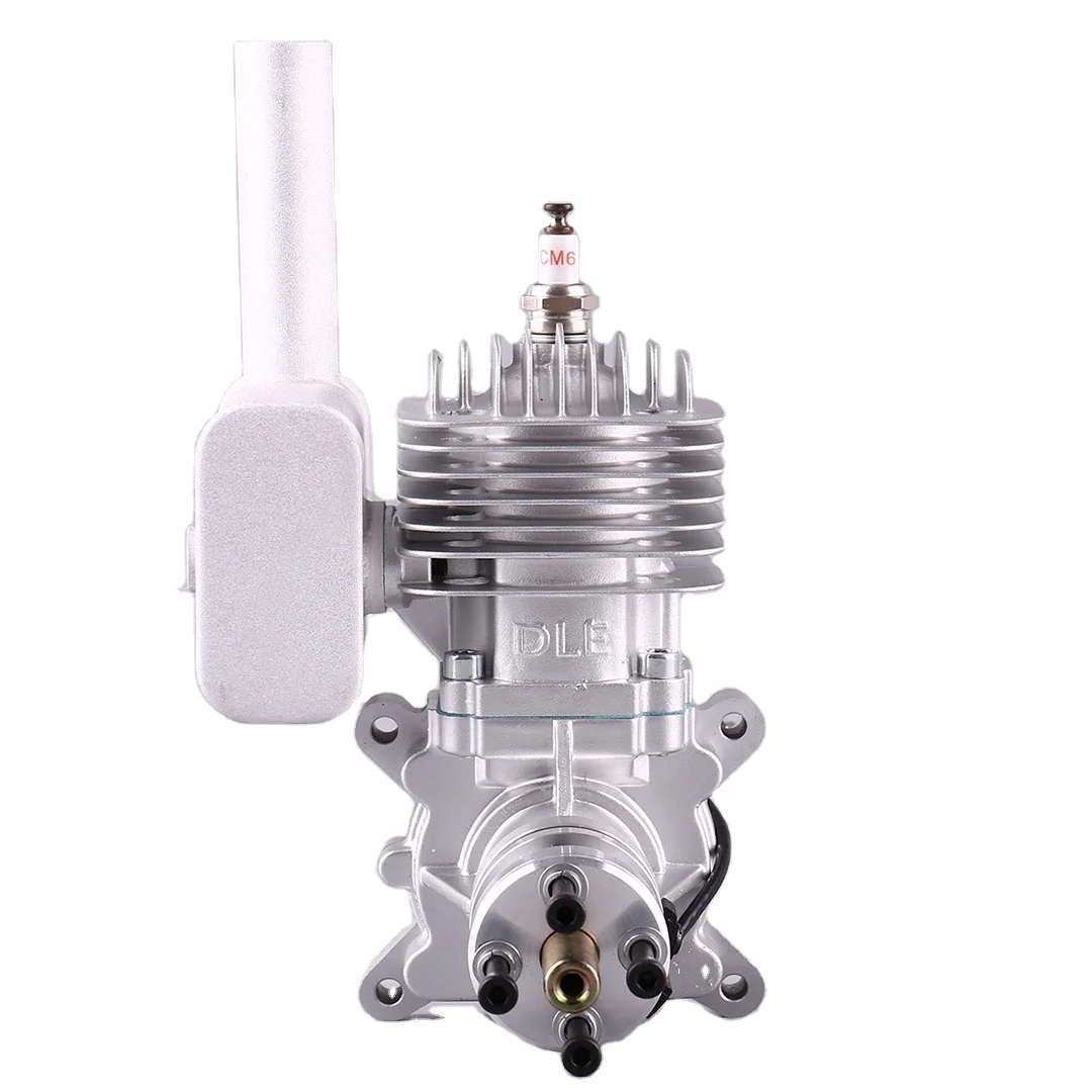 DLE30 30cc DLE GAS Engine for RC Airplane Fixed Wing Model Single Stroke Two Exhaust Wind Cold Hands Start After Stroke