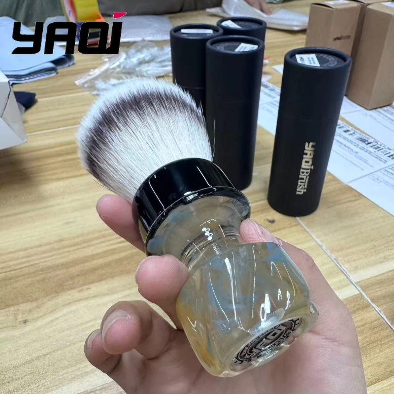 YAQI Nebula 28MM Synthetic Knot Wet Shaving Brush - Limited-Time Sale Luxury Soft Bristle for Smooth Shaving Experience