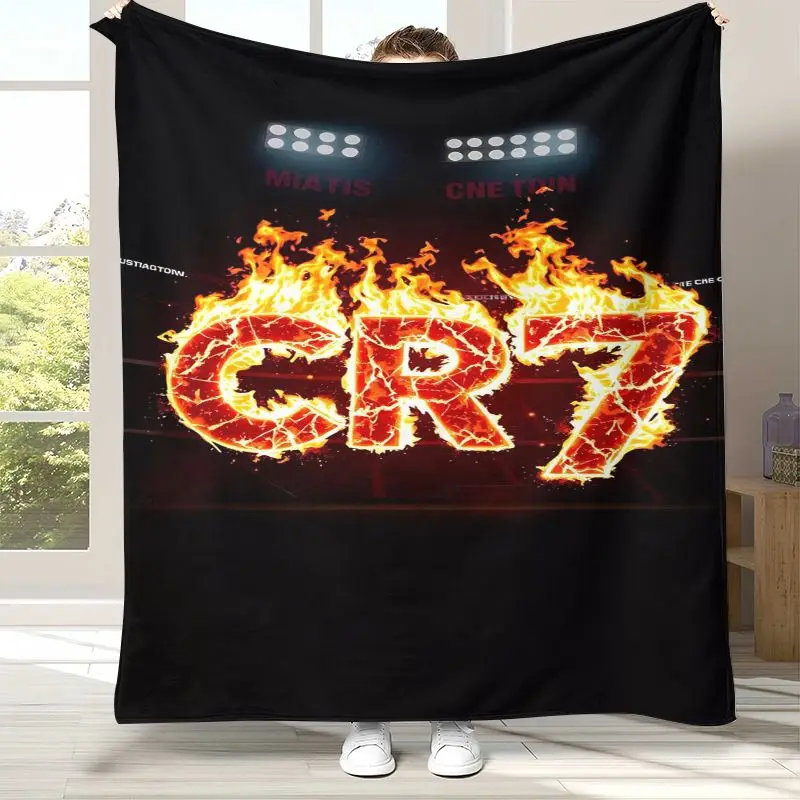 CR7 Ronaldo Cristiano Soccer Football Legend Theme Flannel Throw Blanket,Cozy Warm Blanket for Bed,Sofa,Living Room,Home Decor