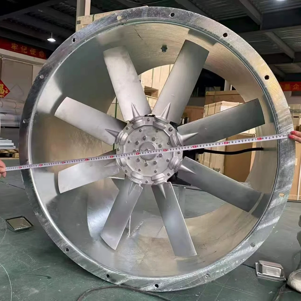 

Marine Axial Fan High Airflow High Wind Speed Corrosion Resistant Strong Galvanized Sheet Shell Aluminum Alloy Blades