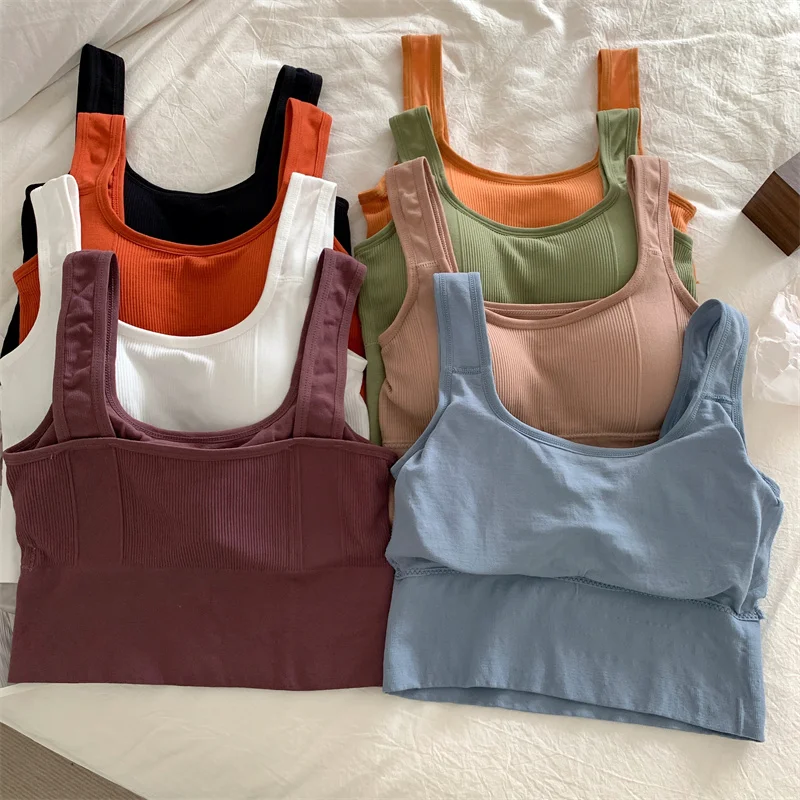 Sexy Breathable Sports Bra Anti-sweat Fitness Top Women Seamless Yoga Bra Shockproof Crop Top Push up Sport Bra Gym Workout Top