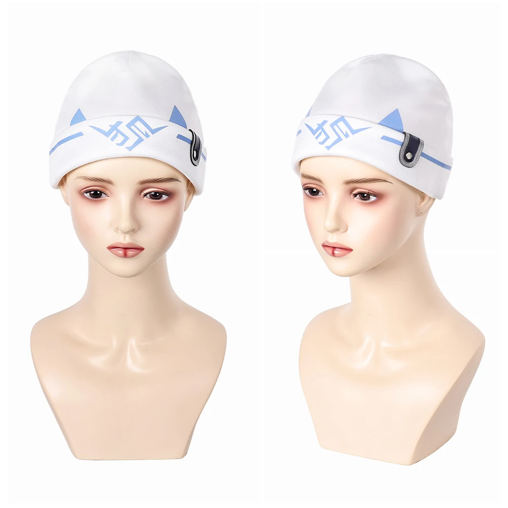 Kiriko Cosplay White Hat Game OW Costume Accessories Roleplay Women Girls Fantasy Cap Disguise Halloween Carnival Suit Props