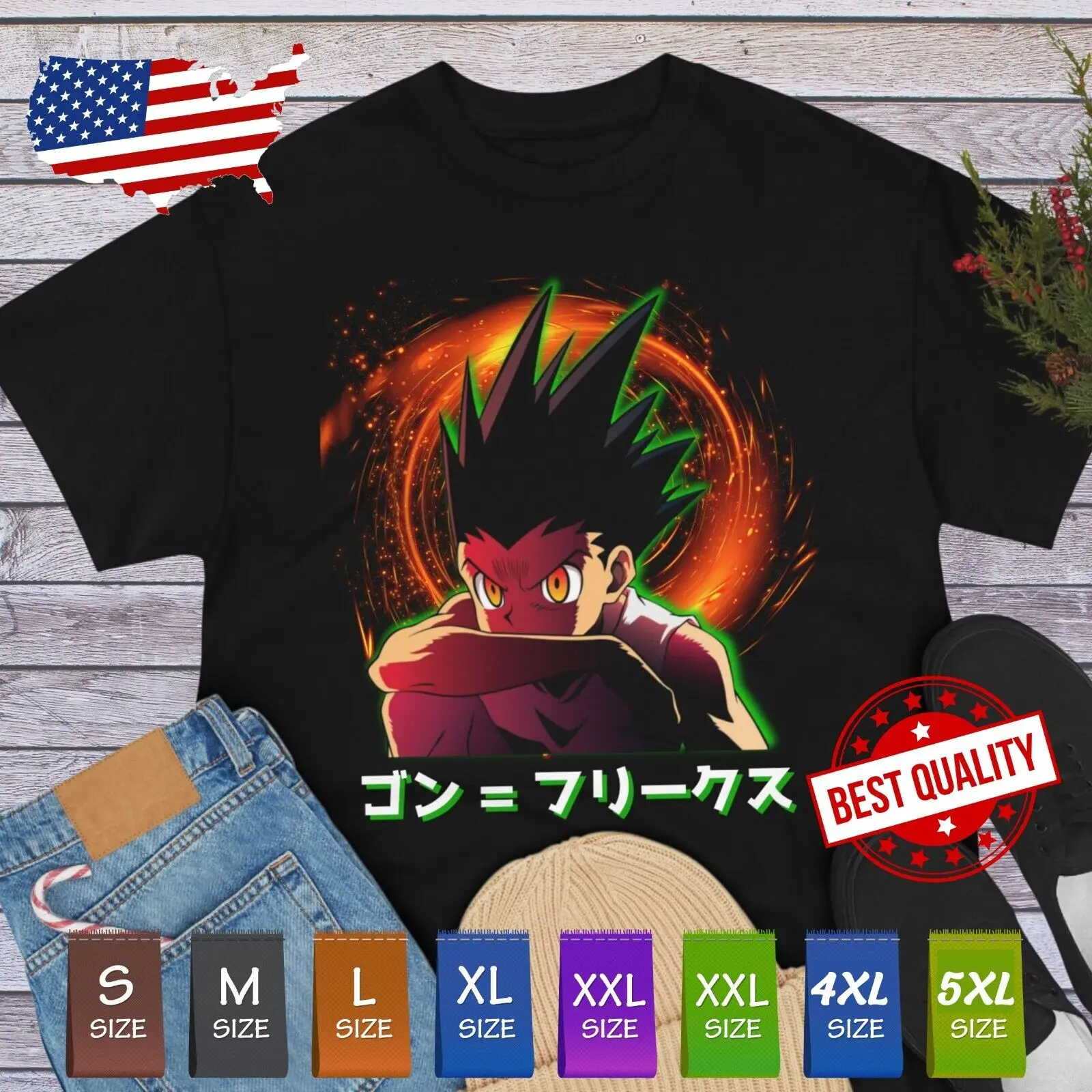 Gon T Shirt Hunter x Hunter Anime Clothing Manga Cosplay Tee Japanese Killua