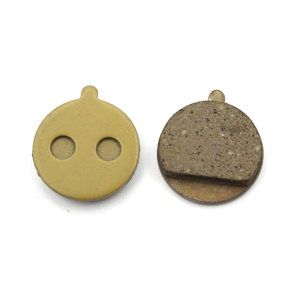 MTB and For Kugoo Scooter Disc Brake Pads Semi-Metal Construction 2.4x2.1cm Dimensions Copper-Backed Black Gold Options