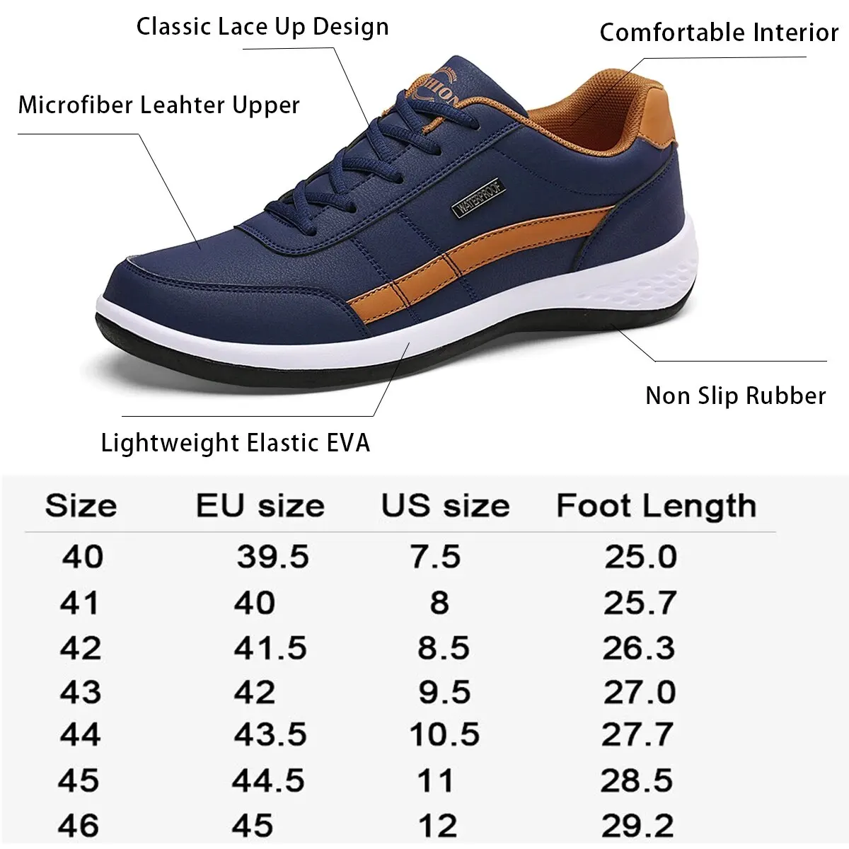 Hommes Chaussures Marche Sneakers Loisirs Hommes Chaussures de Sport Non-Slip Chaussures Tennis Pour Hommes