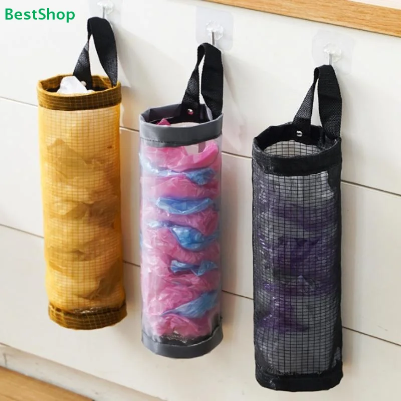 ♥ Wiederverwendbarer Netzbeutel-Organizer - Wandmontierter Spender für Plastiktüten & Müllbeutel