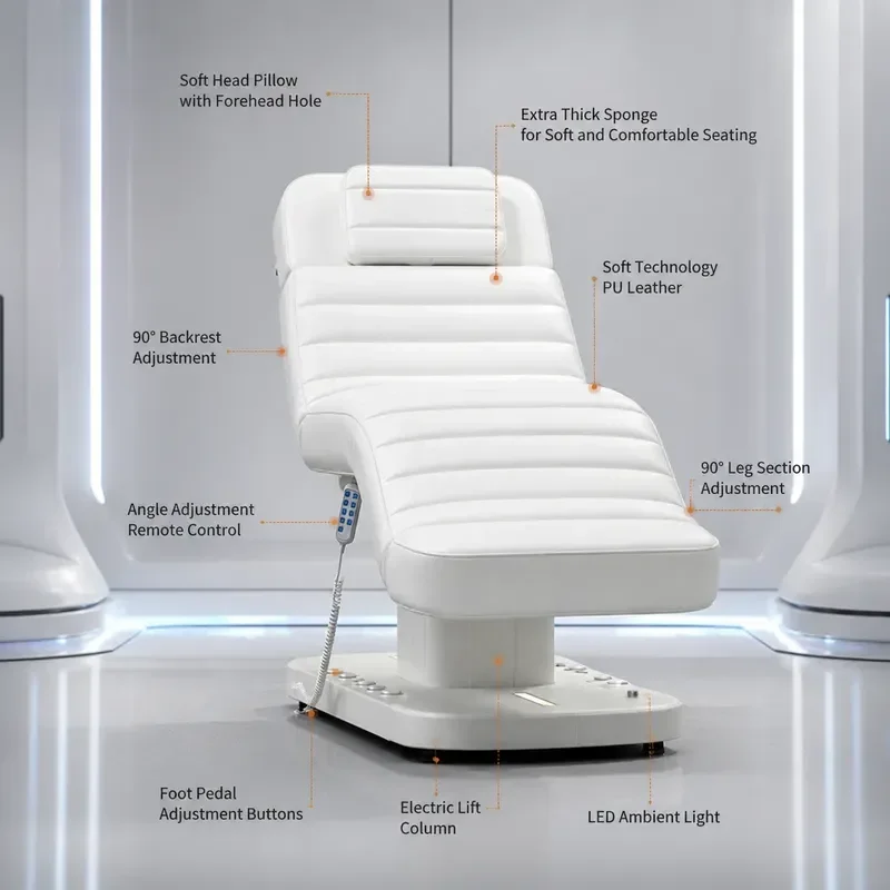 Bohorio Electric Beauty Bed Multi Functional Massage Treatment Table for Facial Skin Care Body Therapy Home Use