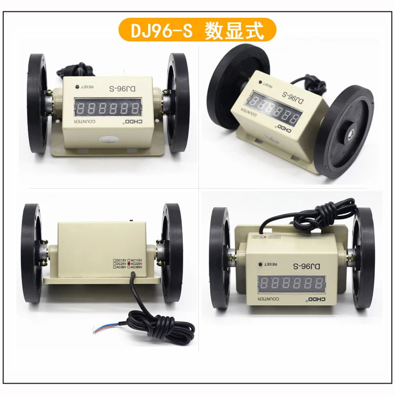 CHDD Digital Display Metering Wheel Meter Counter Length Measurement Sensor DJ96-S Power Supply: DC 24V / AC 220V