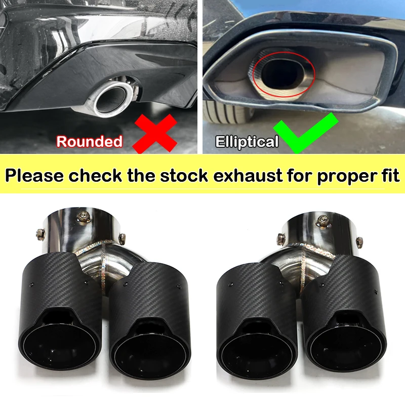 Auto Quad Uitlaat Tip Voor BMW G20 G21 M340i G42 M240i G23 M440i Dual M Prestaties Uitlaat Tip Uitlaatsysteem Nozzle Uitlaat