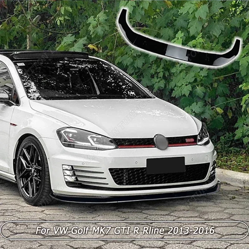 

For VW Golf MK7 GTI R Rline 2013 2014 2015 2016 ABS Gloss Black Car Front Bumper Lip Splitter Spoiler Diffuser Body Kit Tuning