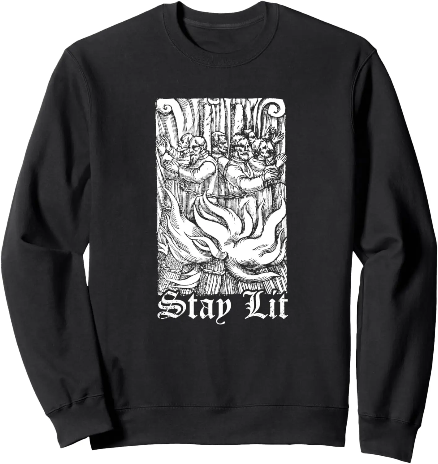 Stay Lit Burning Witches Satánico Diablo Inferno Oculto Camiseta Sudadera