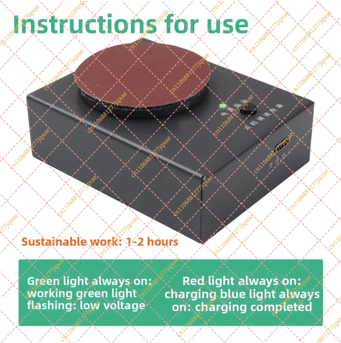 Mini Multifunctional Disc Polisher & Grinding Machine with Tweezers and Carving Knife Accessories