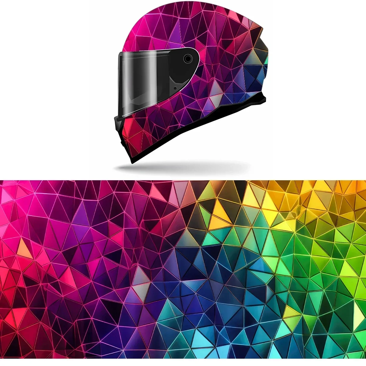 

Abstract Colorful Contemporary Full Helmet Wrap Sticker Motorcycle Helmet Racing Graphic Decal Vinyl Wrap Helmet Decor Sticker