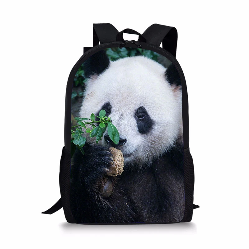 Tas ransel anak laki-laki perempuan, tas punggung anak sekolah dasar motif Panda 3D hewan, tas sekolah perjalanan 16 inci