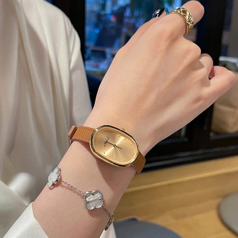 2025 New retro elegant women's watch simple trend light luxury automatic waterproof exquisite quartz women's watch birthday gift