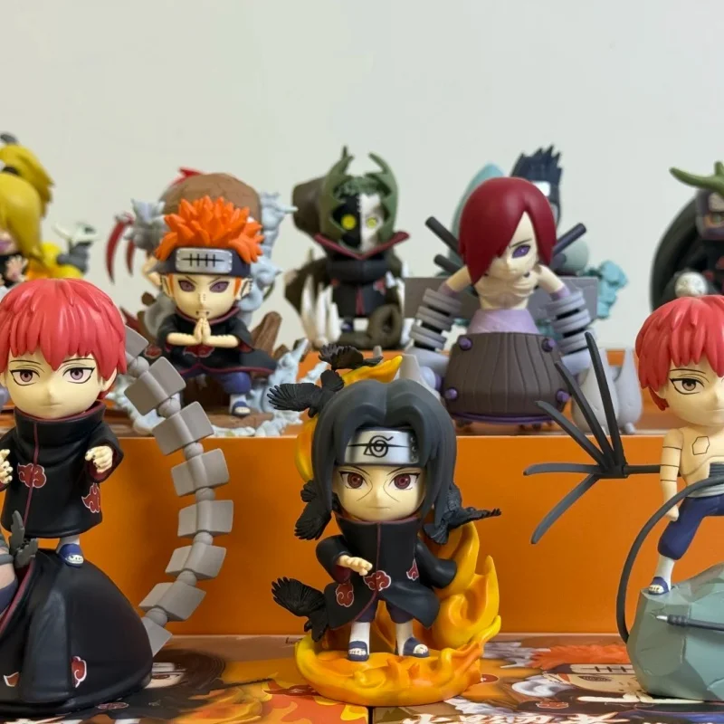 กล่องสุ่มฟิกเกอร์ตัวละครอะคาสึกิ นารูโตะ ชิปปุเด็น ของแท้ น่ารัก อนิเมะ แอคชั่นฟิกเกอร์ ของสะสม กล่องปริศนา ของเล่น ของขวัญ