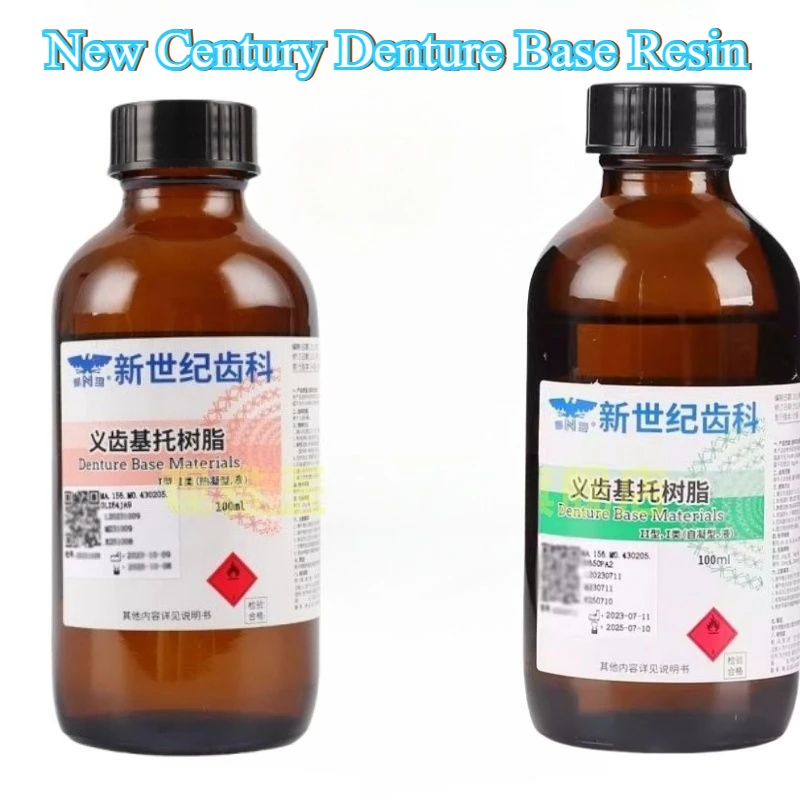 100ML Odontoiatria Nuovo Secolo Protesi Base Resina Impostazione a Caldo/Auto Impostazione Vassoio Dentale Acqua Materiali da Laboratorio