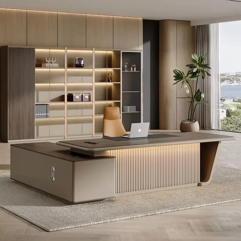 S Designer Aesthetic Office Desk Storage Reception Modern Standing Computer Desk Conference Executive Mesa Escrivaninha Furnitur
