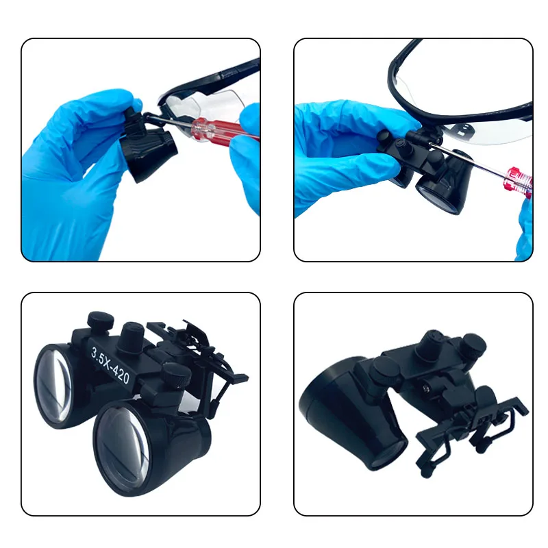 Dental Loupes Magnifier Medical Operation Binocular Magnifier Ultra-lightweight 3.5X/2.5X Magnification Dental Surgery Tools