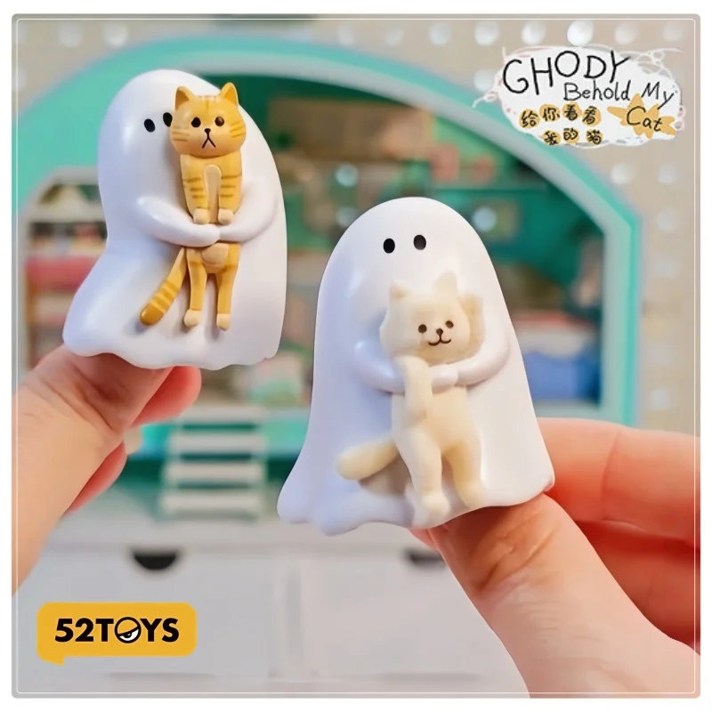 Genuine 52toys Ghody Behold My Cat Blind Box Figures Tiny Blue Furbal Lucky Little Whiht Trendy Toys Collectible Decor Gifts - view 2