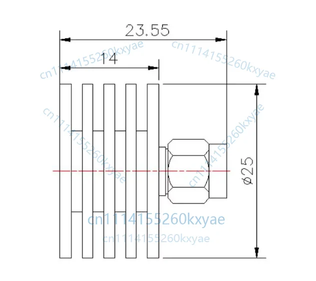 Coaxial load, full power 5w, frequency dc-6g, 8g, 13g, 18ghz