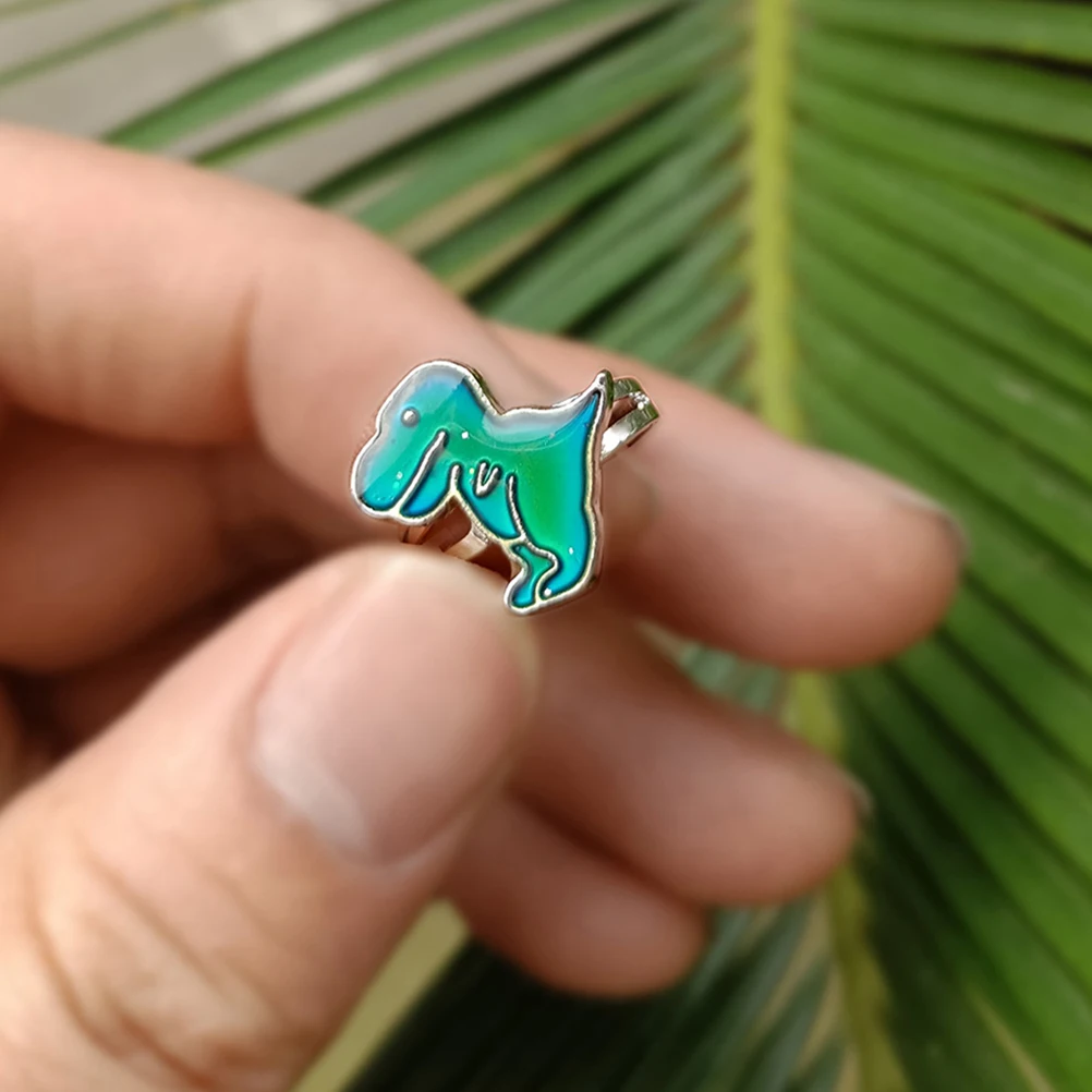 

6 Pcs Women Thermochromic Ring Rings Mood for Girls Blue Alloy Color Change Miss