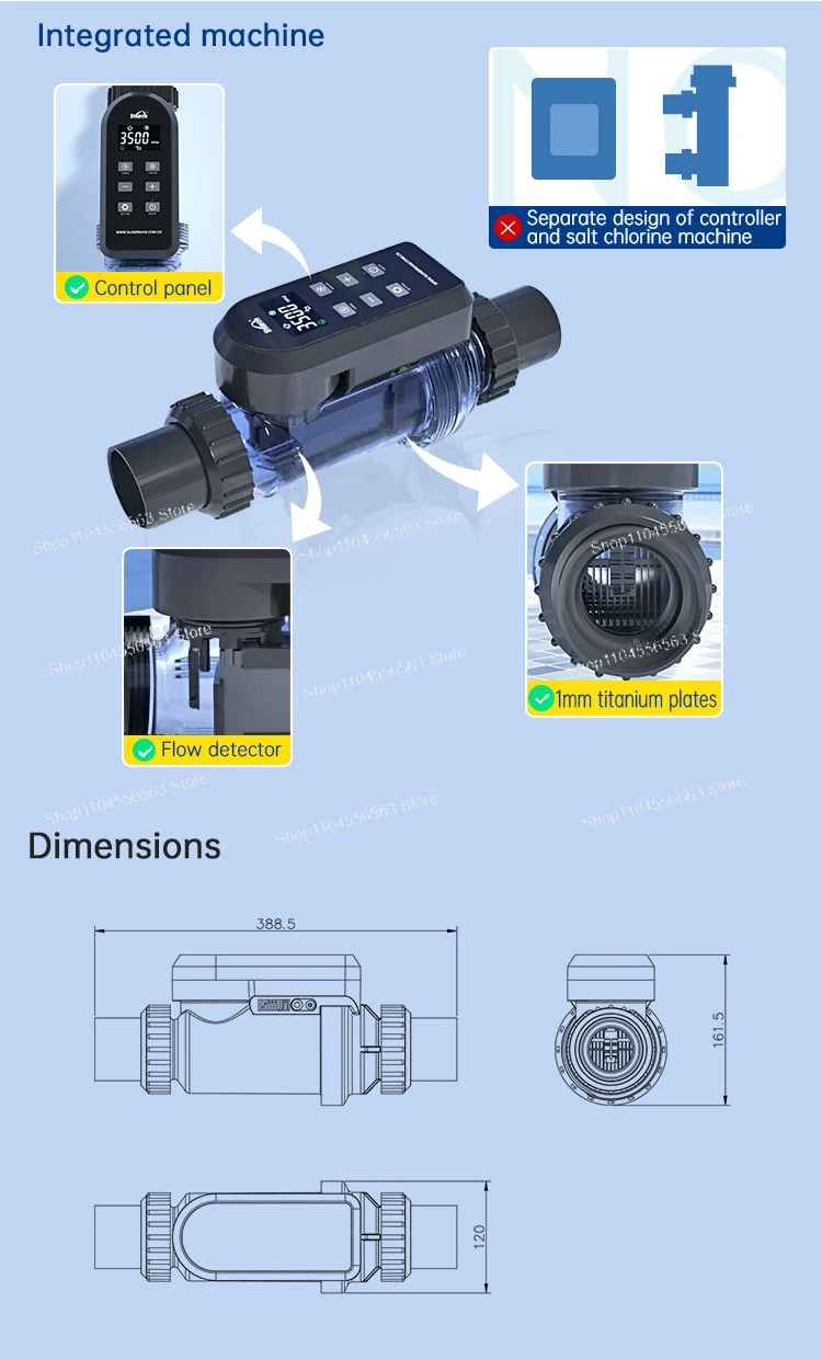 25g塩素発生器、塩素水生成器、プール用塩素発生セル