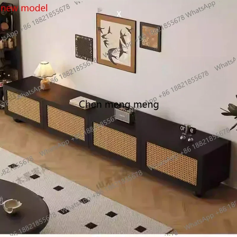 N138Floor Retro Tv Stands Display Console Luxury Fireplace Monitor Tv Stands Coffee Salon Nordic Center Wood Muebles Home Furnit