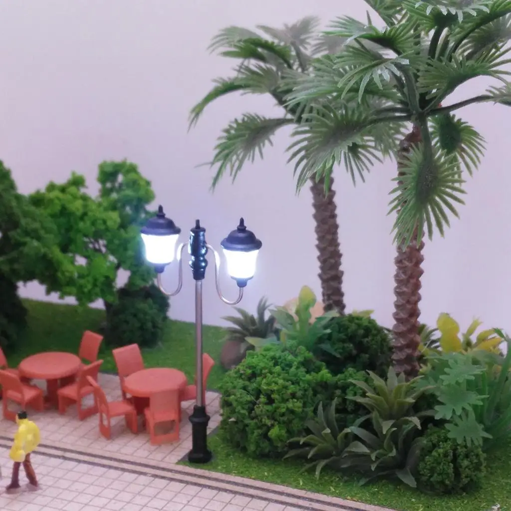 

5 Pieces Model Railway Train Lamps Leds, Garden / Lawn / Miniatures Landscape Lighting Lamps Street Lgihts, Scale, 7cm 3V