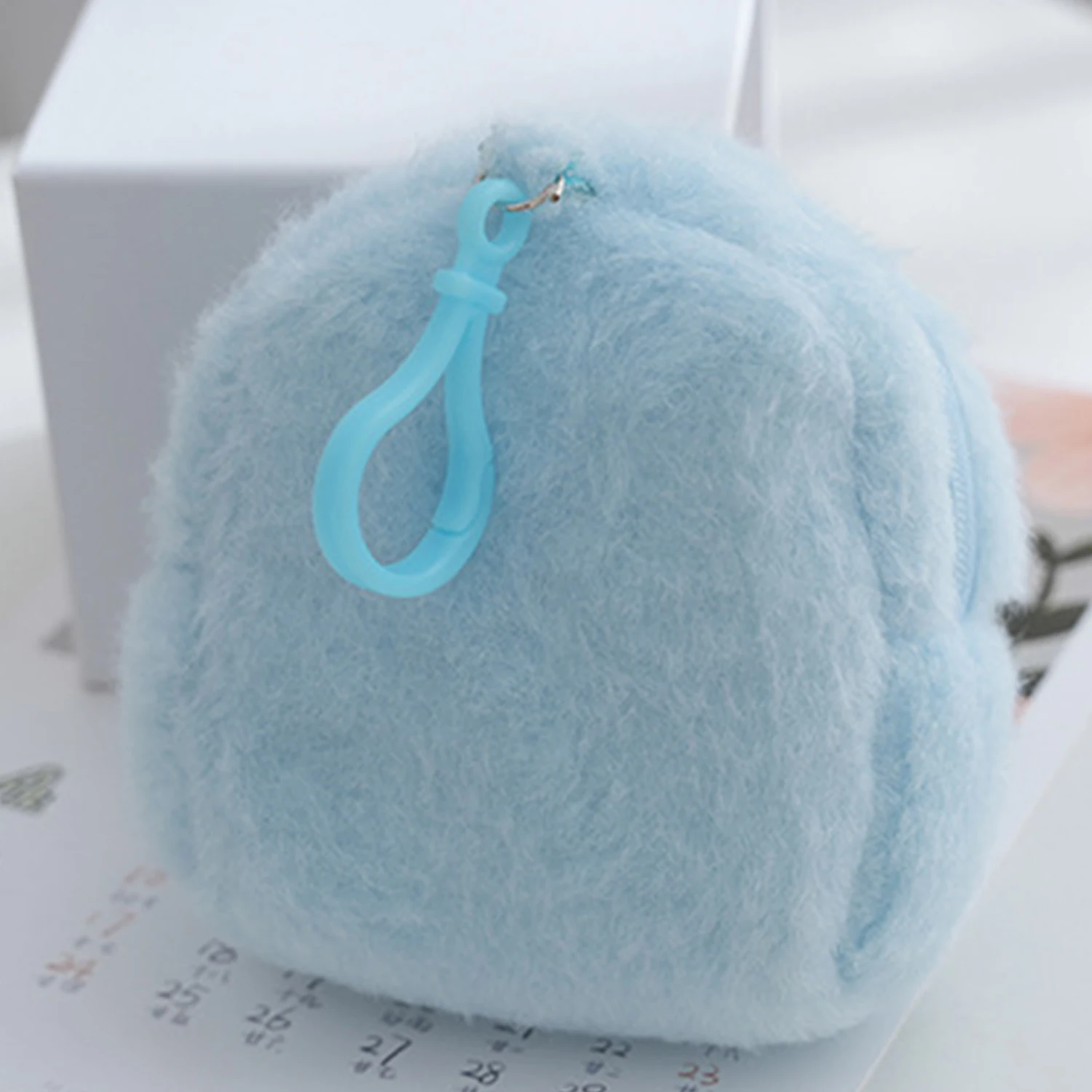 Mini Cute Coin Plush Wallet Kawaii Portable Keychain Cute Backpack Shape Storage Bag Key Change Storage Bag Backpack Pendant