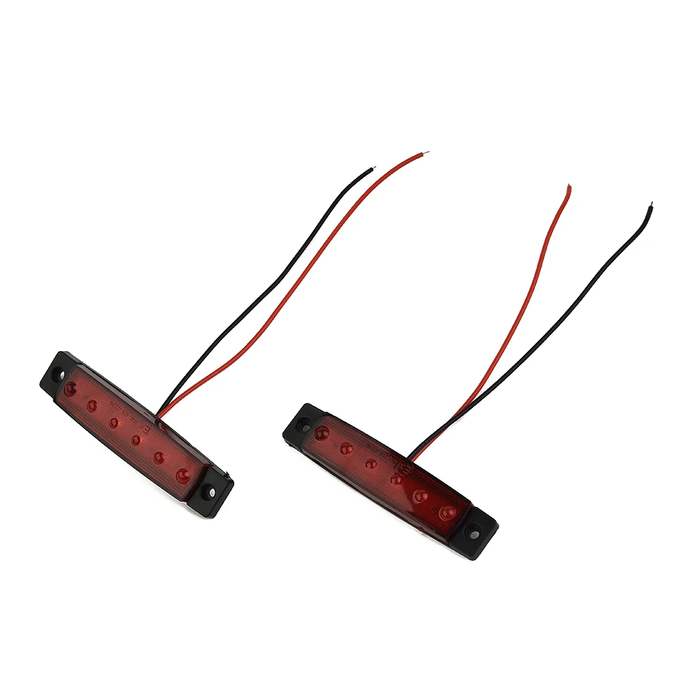 Double-sided panel Tail light Marker Light Low Power Consumption Red Sealed Stop Tail Light Turn Waterproof 2Pcs