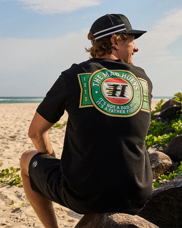 Vintage Father Slogan Father Figure Surfing Graphic Tee Cotton Mens Womens T-Shirt Summer Outdoor Casual Top