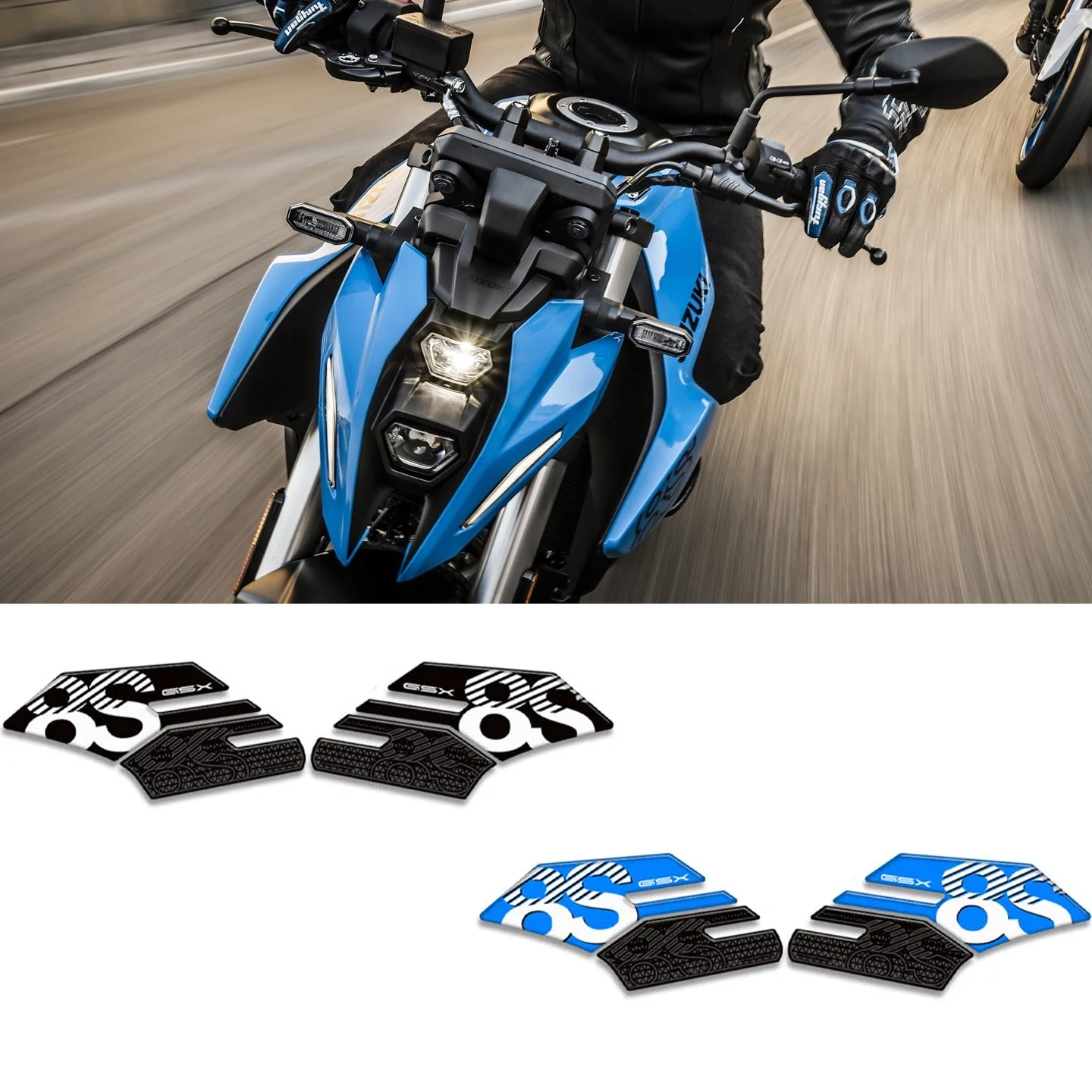 

For Suzuki GSX-8R GSX 8R GSX8R 2024 2025 Motorcycle 3D Tank Pad Side Grips Gas Fuel Oil Kit Knee Stickers Protector