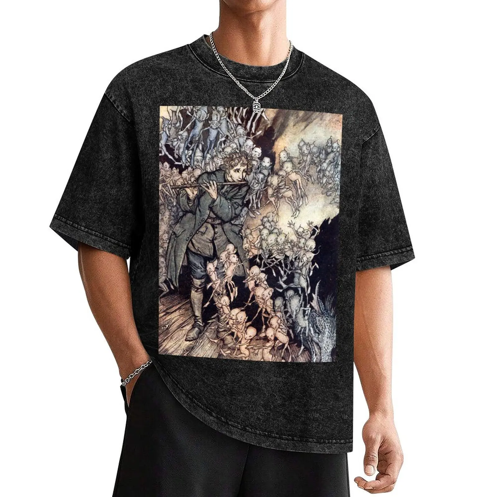 

The Gnome - Grimm Brothers - Arthur Rackham T-Shirt quick drying customizeds customs anime t shirts outfits for men