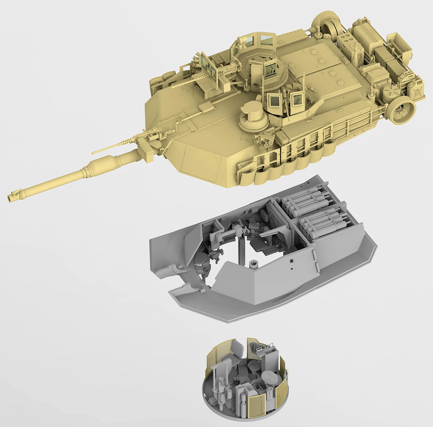 w/Fully Interior[Rye Field Model] Ryefield Model RFM RM-5026 1/35 U.S.MBT M1A2 SEP ABRAMS TUSK I / TUSK II 2in1