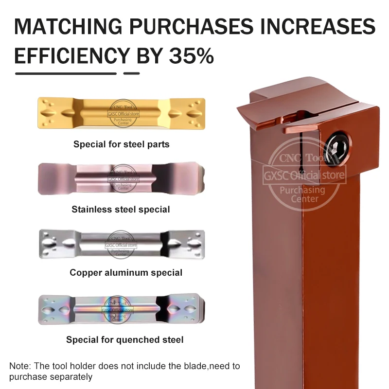 MGGN/MGMN300 Carbide Insert MGFVR MGFVR320 MGFVR325 High Quality Spring Steel 7Shaped Face Groove Cutter Turning Tool Holder For