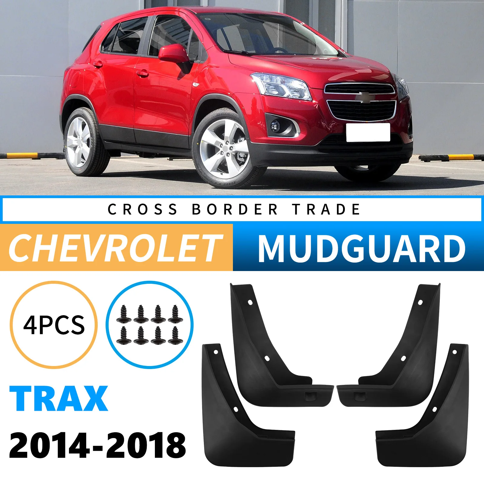 Guardabarros para Chevrolet Trax Tracker 2014 2015 2016 2017 2018, Accesorios para Auto, Repuestos de Guardafangos
