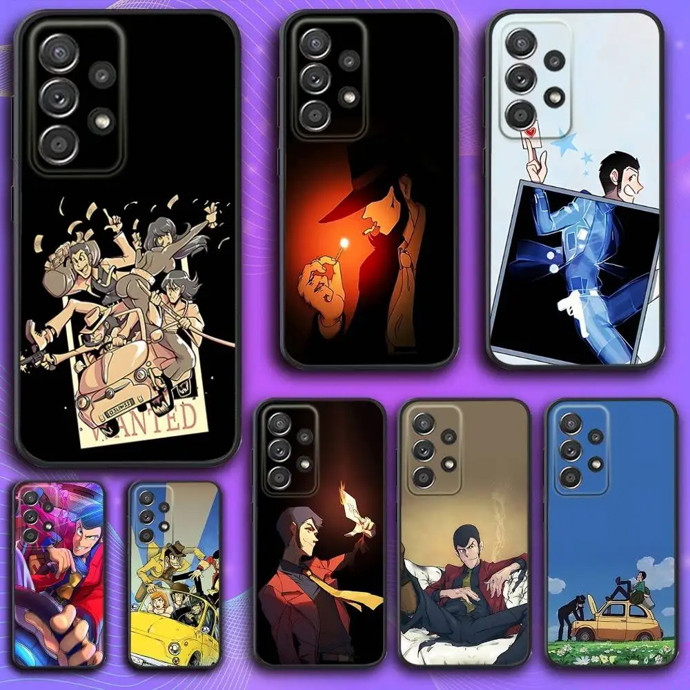 

L-Lupin Anime T-Third Phone Case For Samsung S 25,24,23,22,30,21,10,9,Ultra,Plus,Lite,FE,4,5 G Soft Black Case