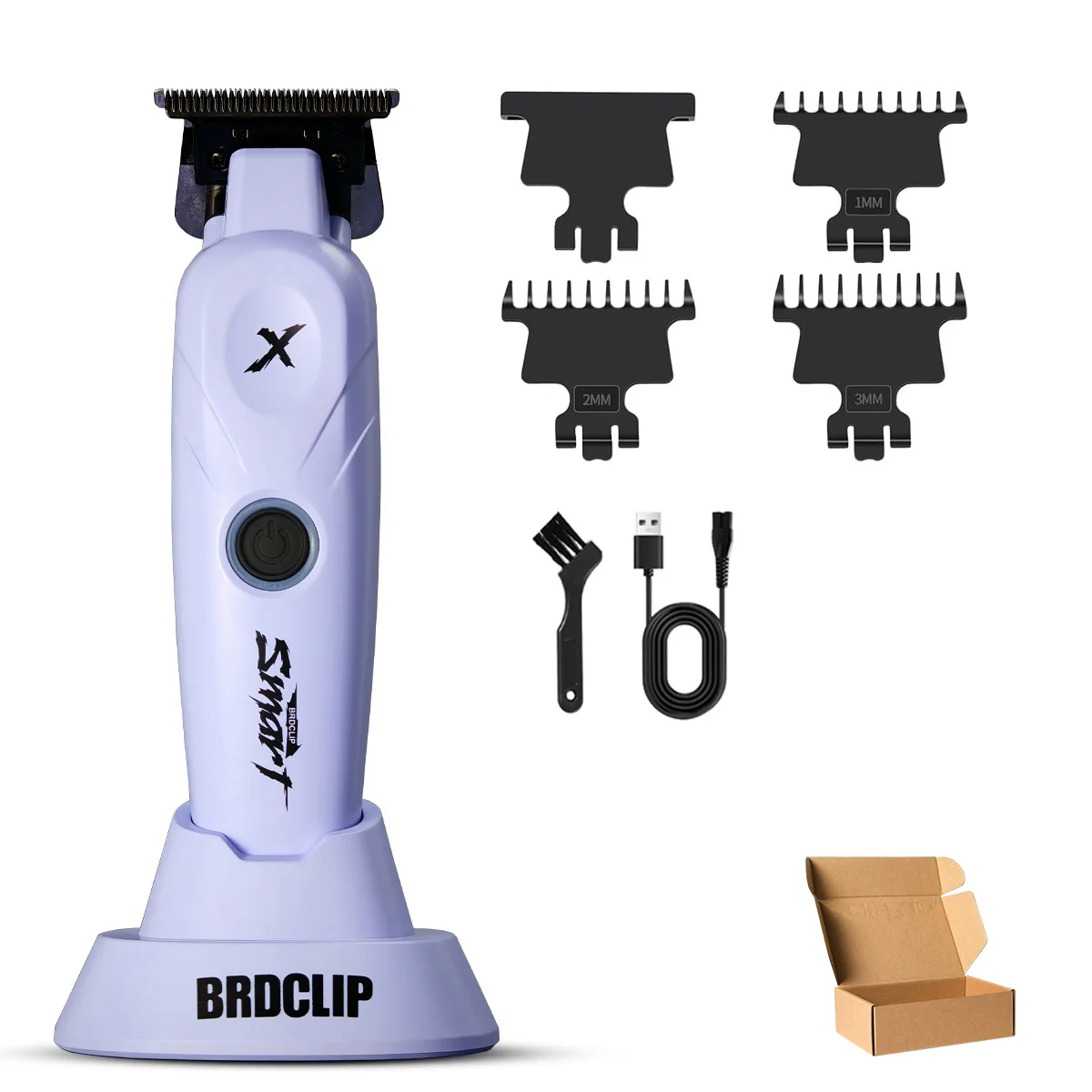 BRDCLIP X Series Weiß FA1T 7700RPM Professioneller Elektrischer Haarschneider für Männer mit DLC-Klinge für Friseursalons
