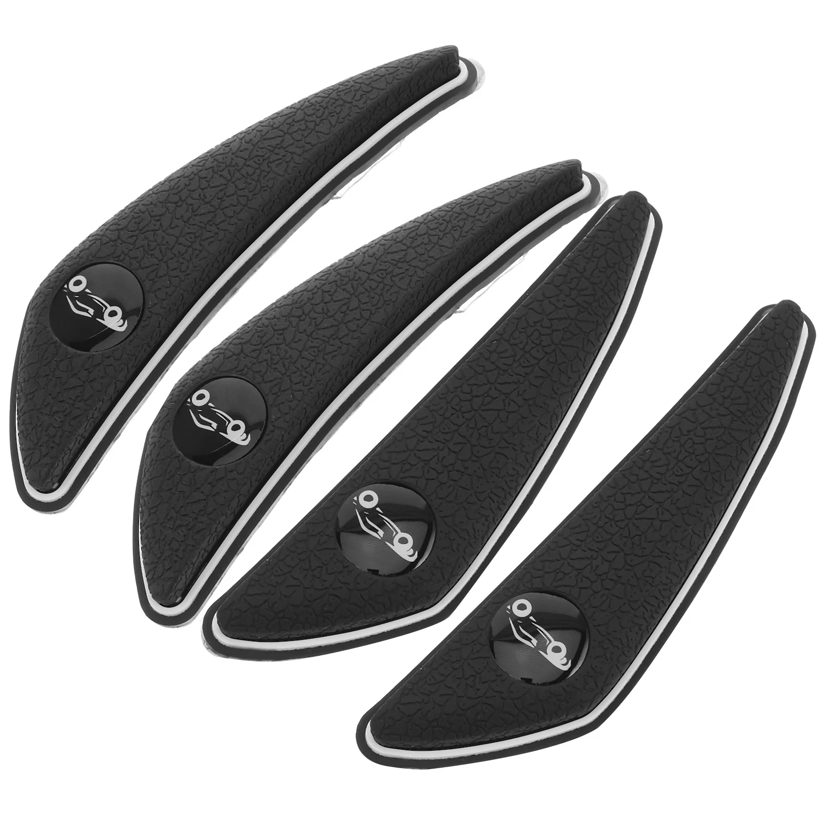 

4pcs Car Door Anti-Collision Sticker Luminous Edge Protector For Suv Bumper Guard Strip Side Mirror Body Protection Pvc