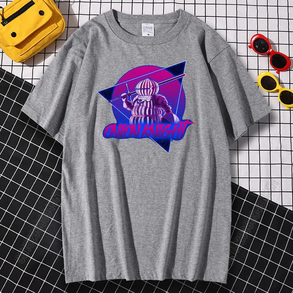 Oversized Soft Mens Tees Shirts Spring Summer T-Shirts Onion Knight Funny Printing Clothes 100% Cotton Comfortable T Shirt Man